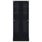 Cabra 4-door LED Curio Display Cabinet Black High Gloss