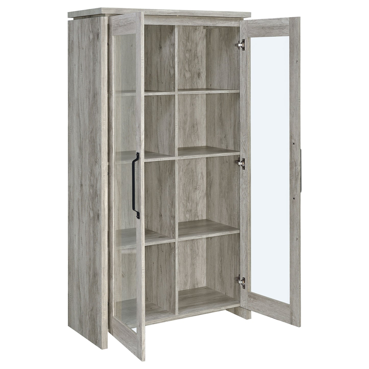 Alejo 2-door Engineered Wood Tall Cabinet Grey Driftwood