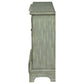 Erigeron 4-door Wood Trellis Storage Accent Cabinet Grey