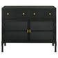 Sadler 2-drawer Metal Accent Storage Cabinet Matte Black