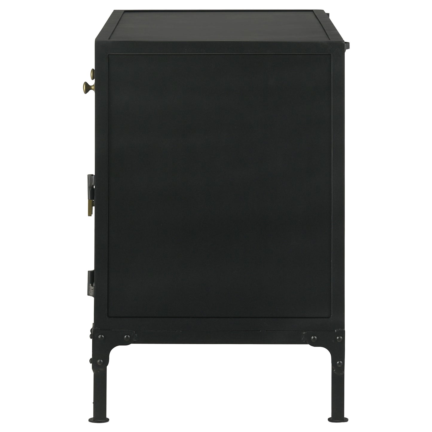 Sadler 2-drawer Metal Accent Storage Cabinet Matte Black