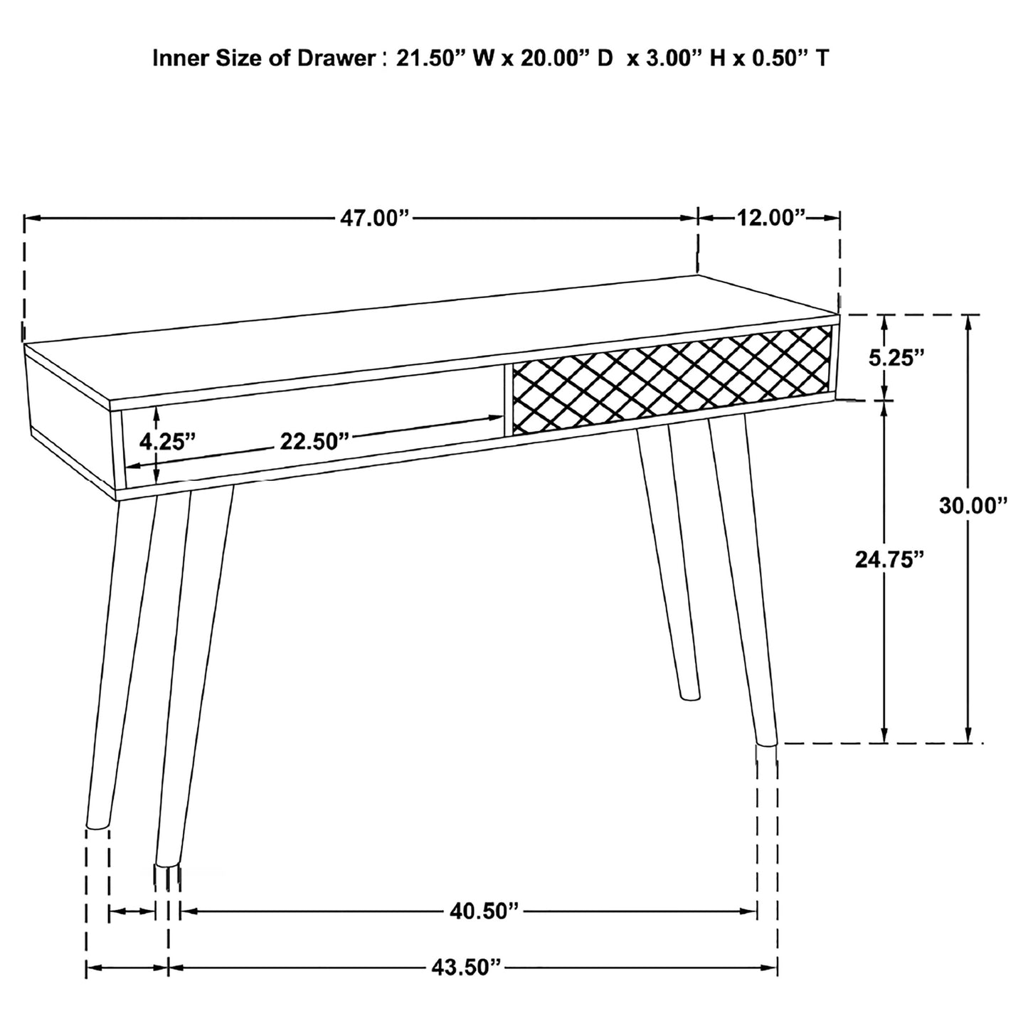 Lotus 2-drawer Wood Entryway Console Table Natural Brown