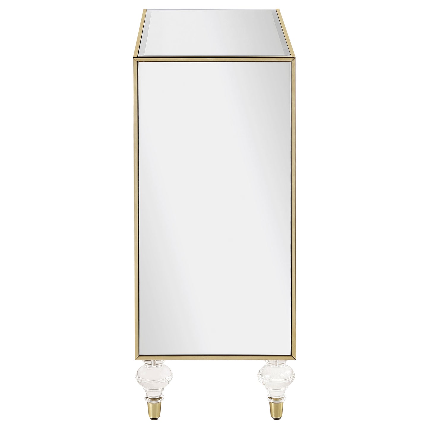 Lupin 2-door Mirrored Storage Accent Cabinet Champagne