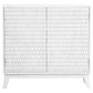 Gambon 2-door Wood Honeycomb Pattern Accent Cabinet White