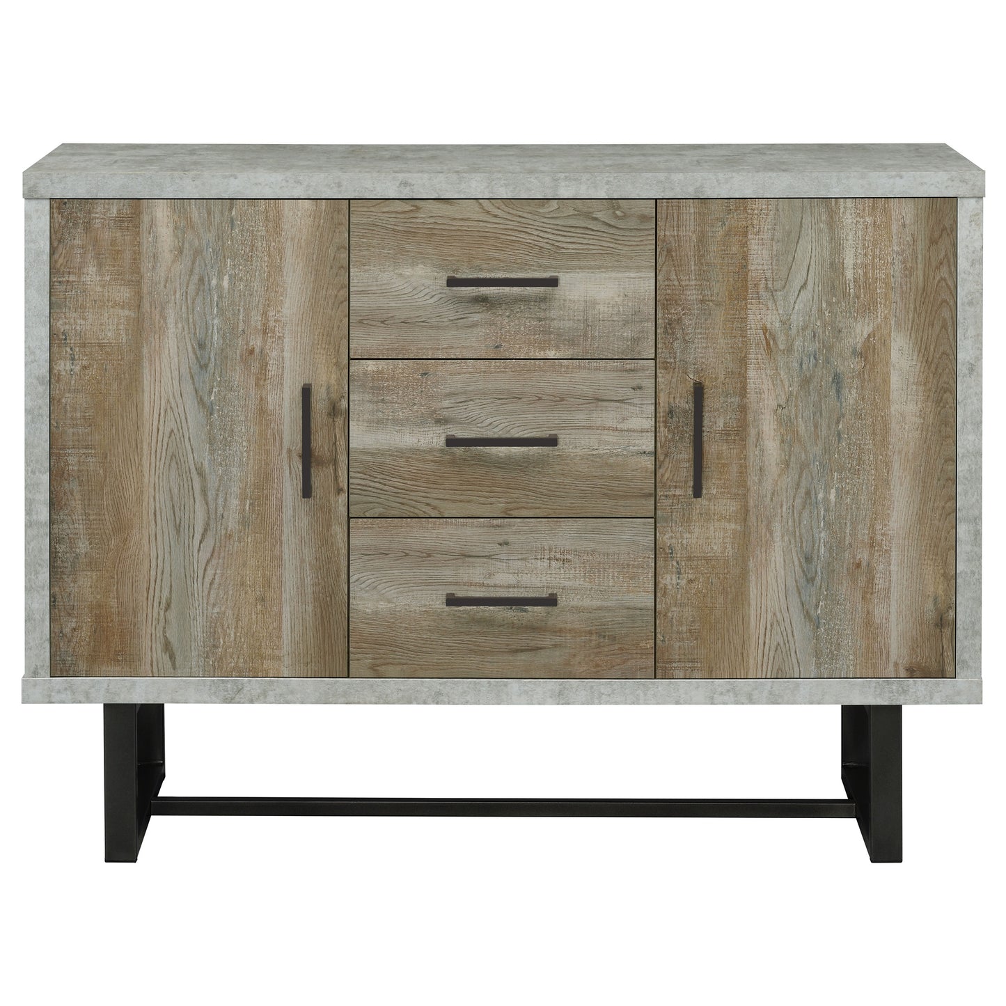 Abelardo 3-drawer Engineered Wood Cabinet Weathered Oak