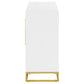 Elsa 2-door Wood Storage Accent Cabinet White and Gold