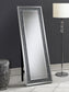 Carisi 22 x 61 Inch Crystal Acrylic Standing Mirror Silver