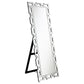 Tavin 24 x 65 Inch Geometric Frame Standing Mirror Silver