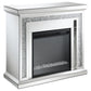 Lorelai Mirrored Freestanding Electric Fireplace Silver