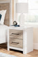 Charbitt Full Panel Bed with Mirrored Dresser, Chest and 2 Nightstands