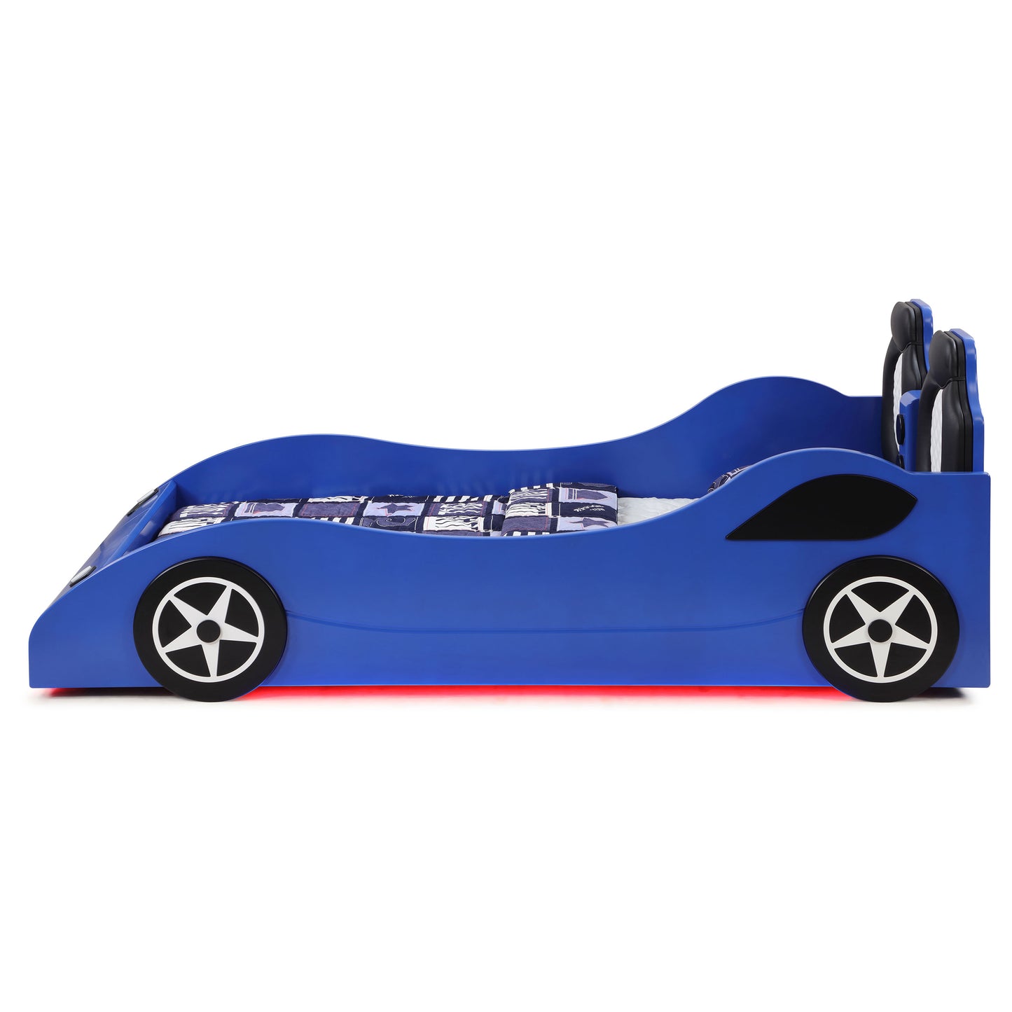 Cruiser Wood Twin LED Car Bed Blue