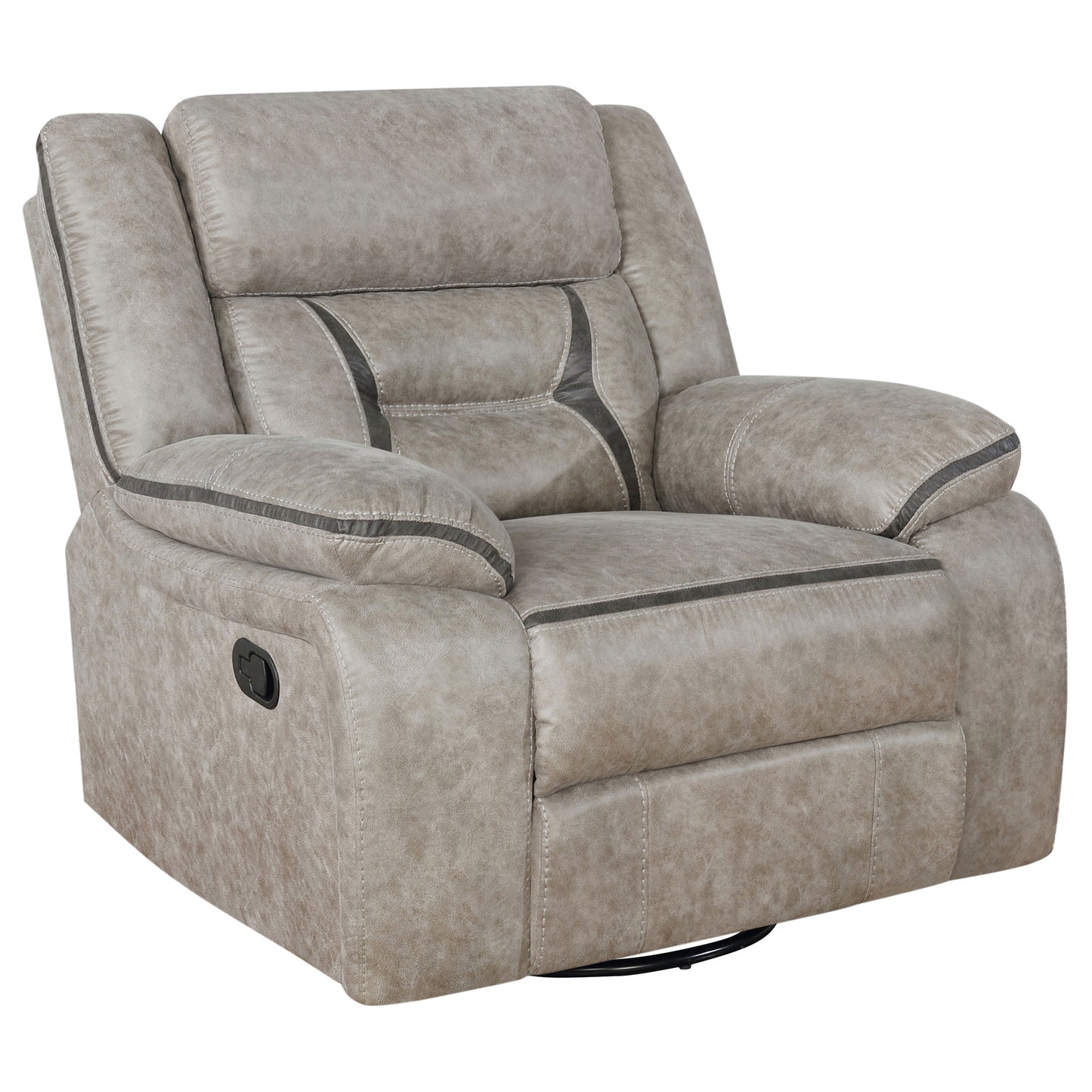 Greer 3-piece Upholstered Reclining Sofa Set Taupe