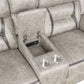 Greer Upholstered Motion Reclining Loveseat Taupe