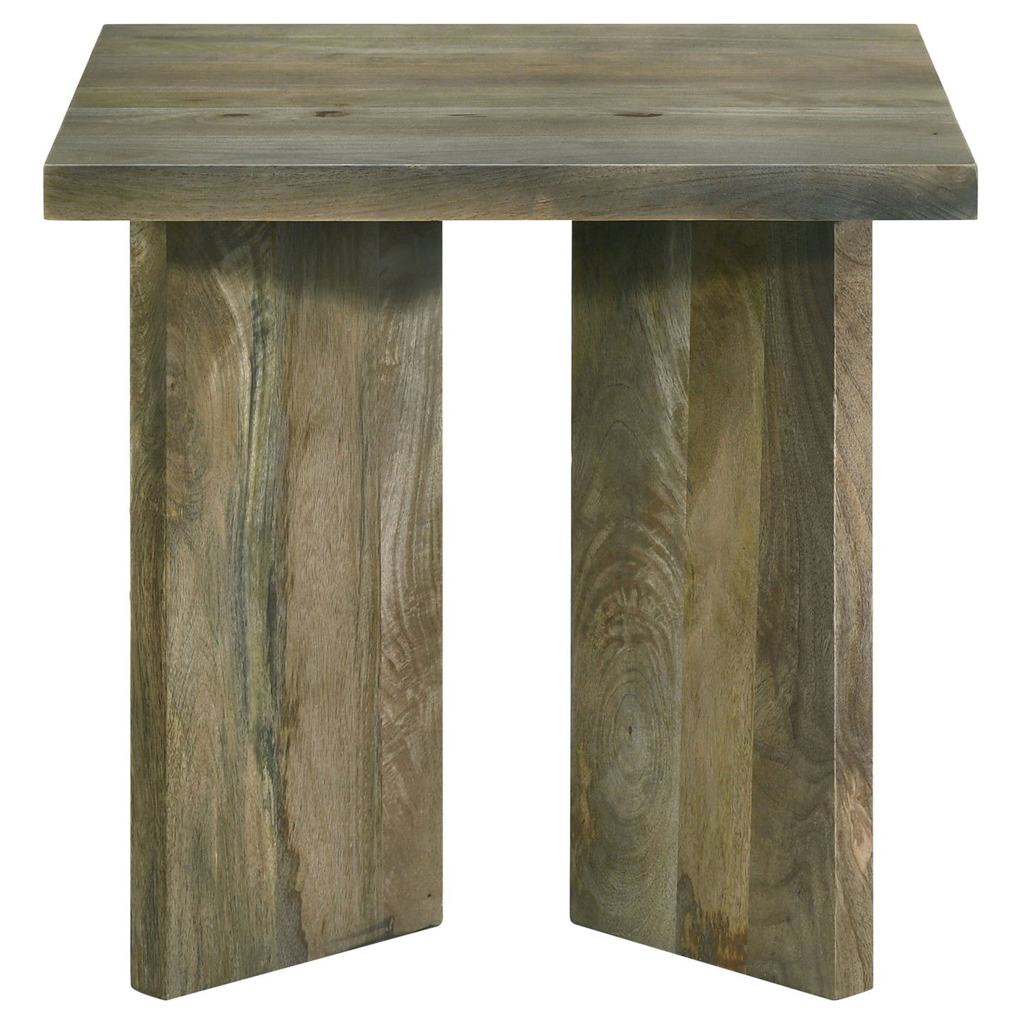 Andando Square Solid Wood End Table Mango Brown