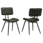 Misty Leather Upholstered Dining Chair Espresso (Set of 2)