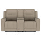 Brentwood Upholstered Motion Reclining Loveseat Taupe