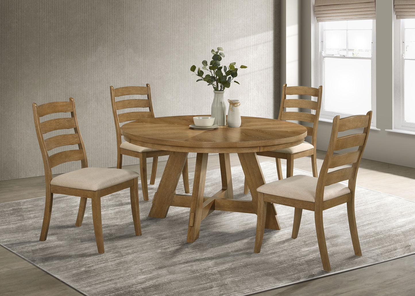 Danvers Wood Dining Side Chair Brown Oak (Set of 2)