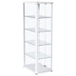 Aero 5-shelf Display Curio Cabinet with LED Lighting White