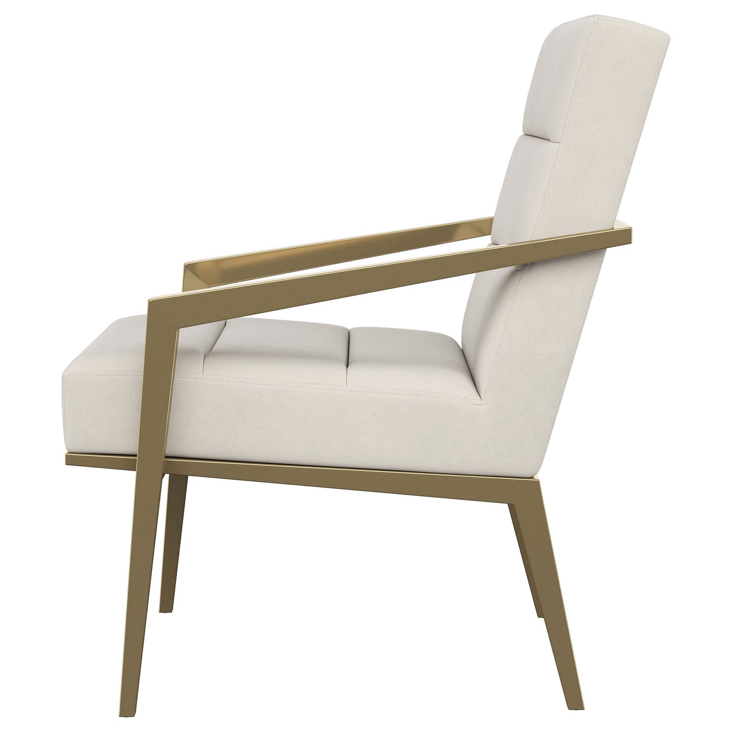 Kirra Upholstered Metal Arm Accent Chair Cream