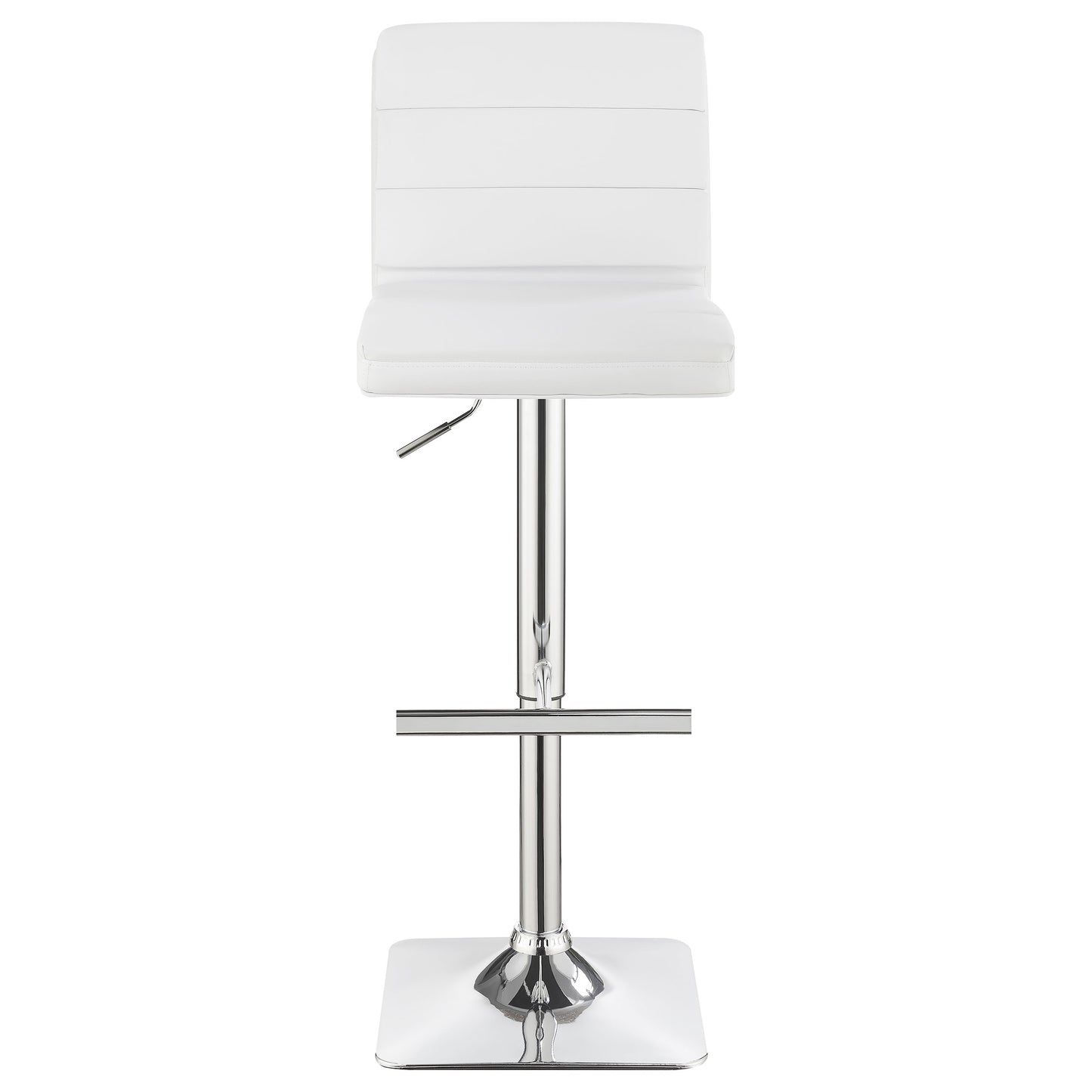 Bianca Upholstered Adjustable Bar Stool White (Set of 2)