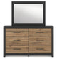 Vertani Twin Panel Bed with Storage with Mirrored Dresser and Chest