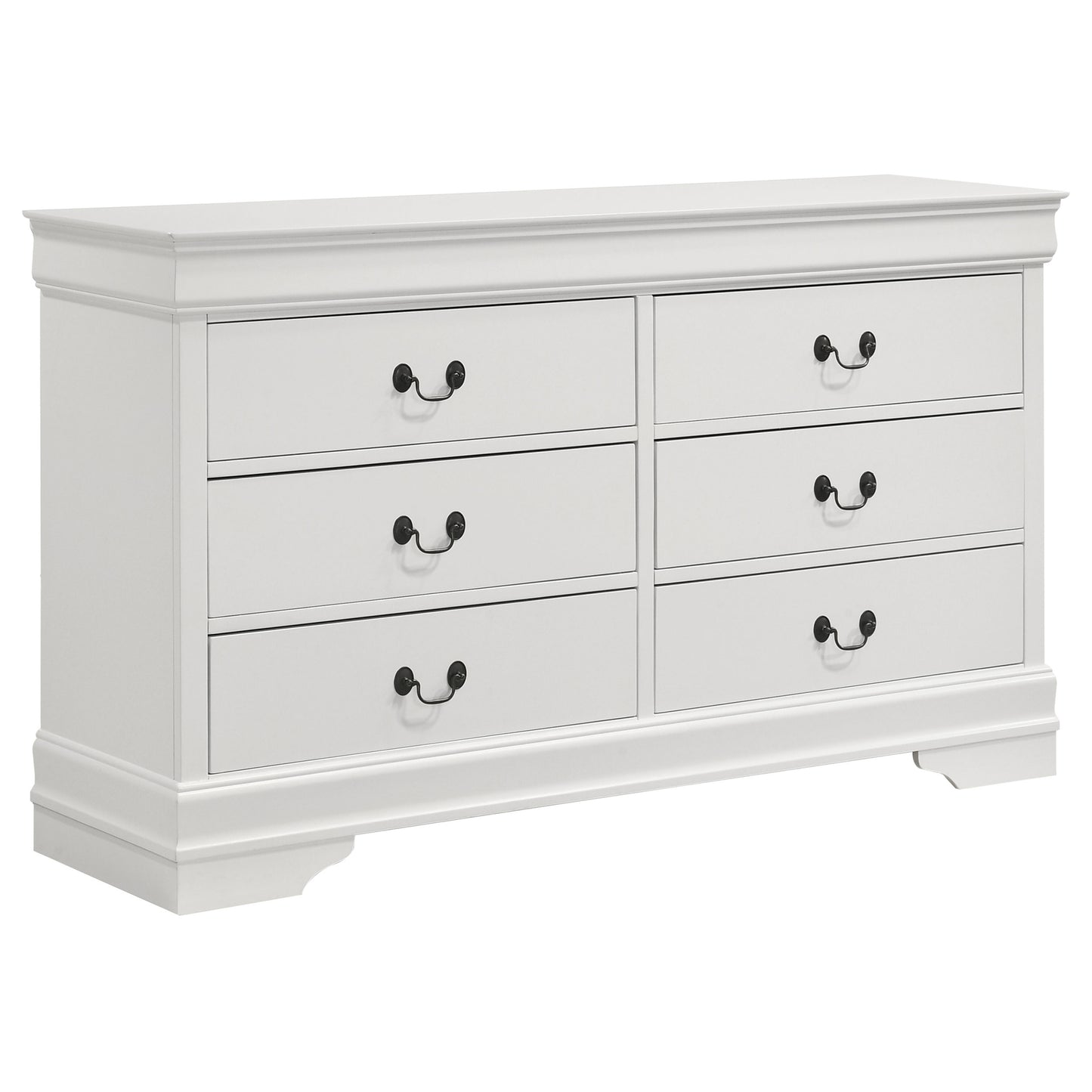 Louis Philippe 4-piece Full Bedroom Set White