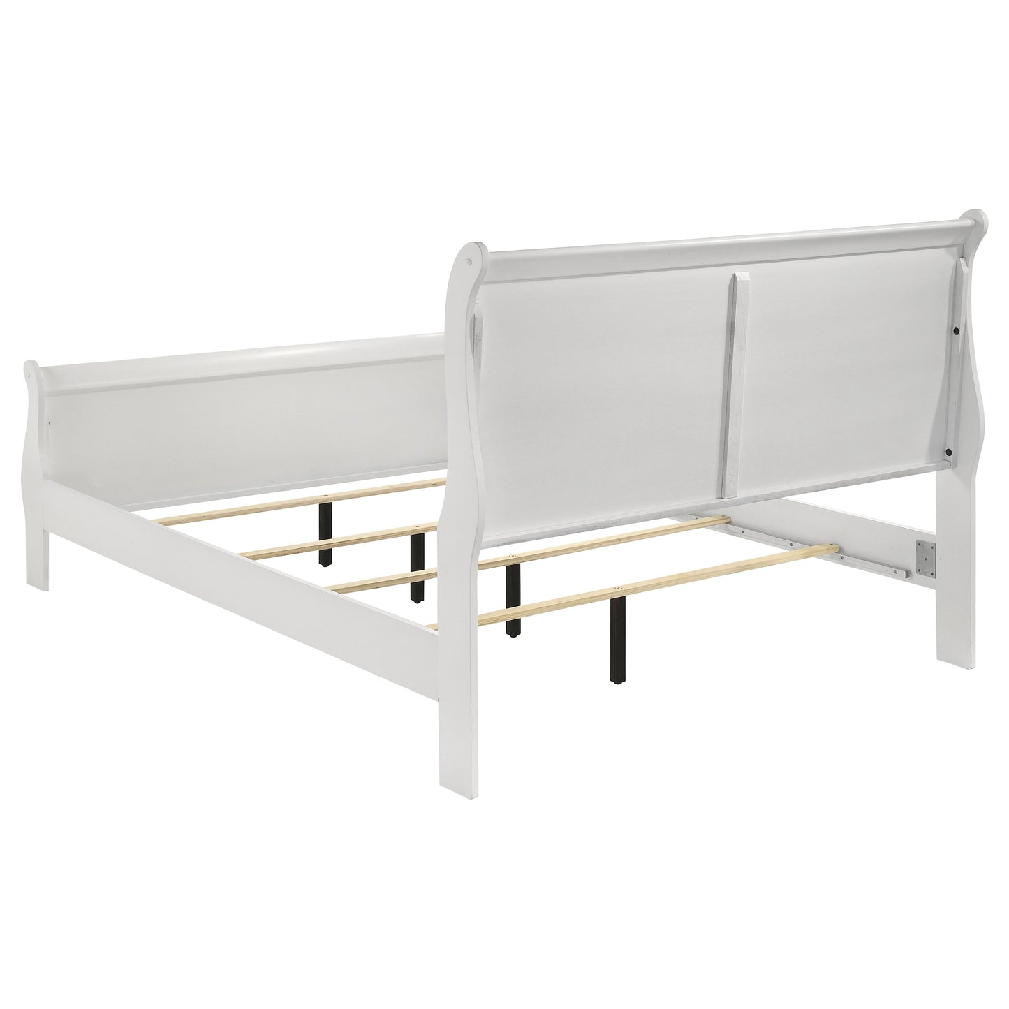 Louis Philippe 47-inch Queen Sleigh Panel Bed White