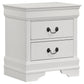 Louis Philippe 4-piece Queen Bedroom Set White