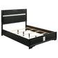 Miranda 54-inch Upholstered California King Panel Bed Black