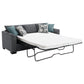 Storey Upholstered Sleeper Sectional Chaise Sofa Grey