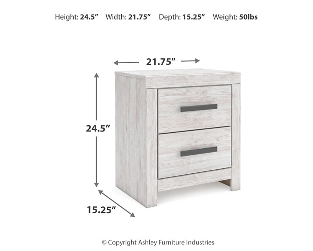 Cayboni Full Panel Bed with Mirrored Dresser and 2 Nightstands