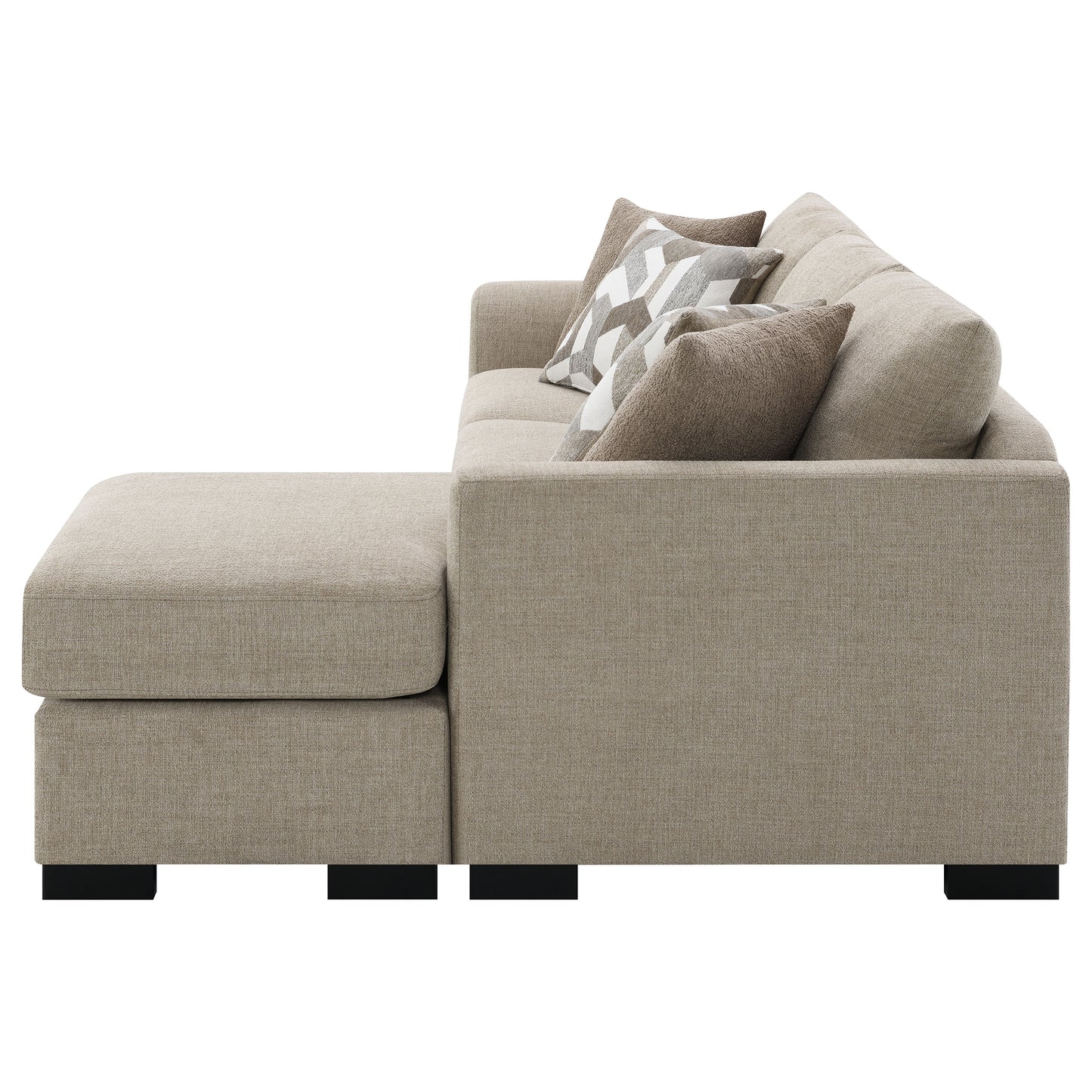 Storey Upholstered Sleeper Sectional Chaise Sofa Camel