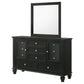 Sandy Beach 11-drawer Dresser with Mirror Black