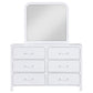 Anastasia 6-drawer Dresser with Mirror Pearl White