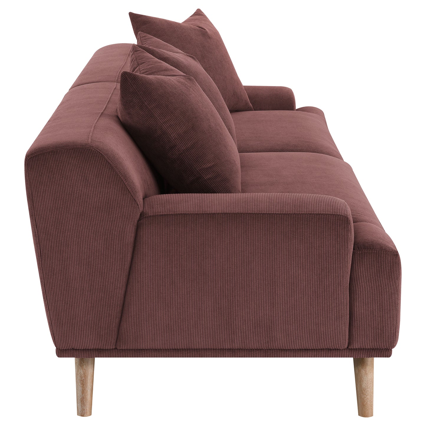 Elizabeth Corduroy Upholstered Extra Long Sofa Wine Red