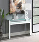 Edna Mirrored Acrylic Console Table LED Lighting Silver