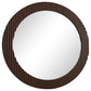 Dexter 40 x 40 Inch Round Reeding Frame Wall Mirror Brown