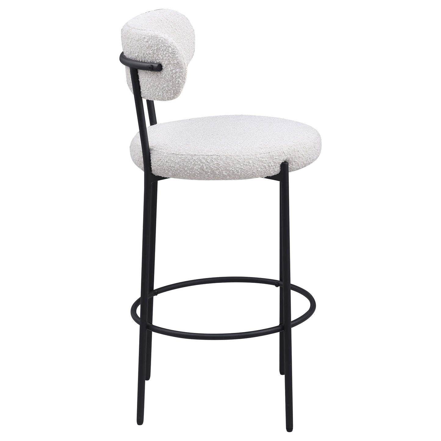 Viola Boucle Upholstered Bar Chair Cream (Set of 2)