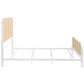 Lanewood Open Cane Webbing Metal Queen Bed White