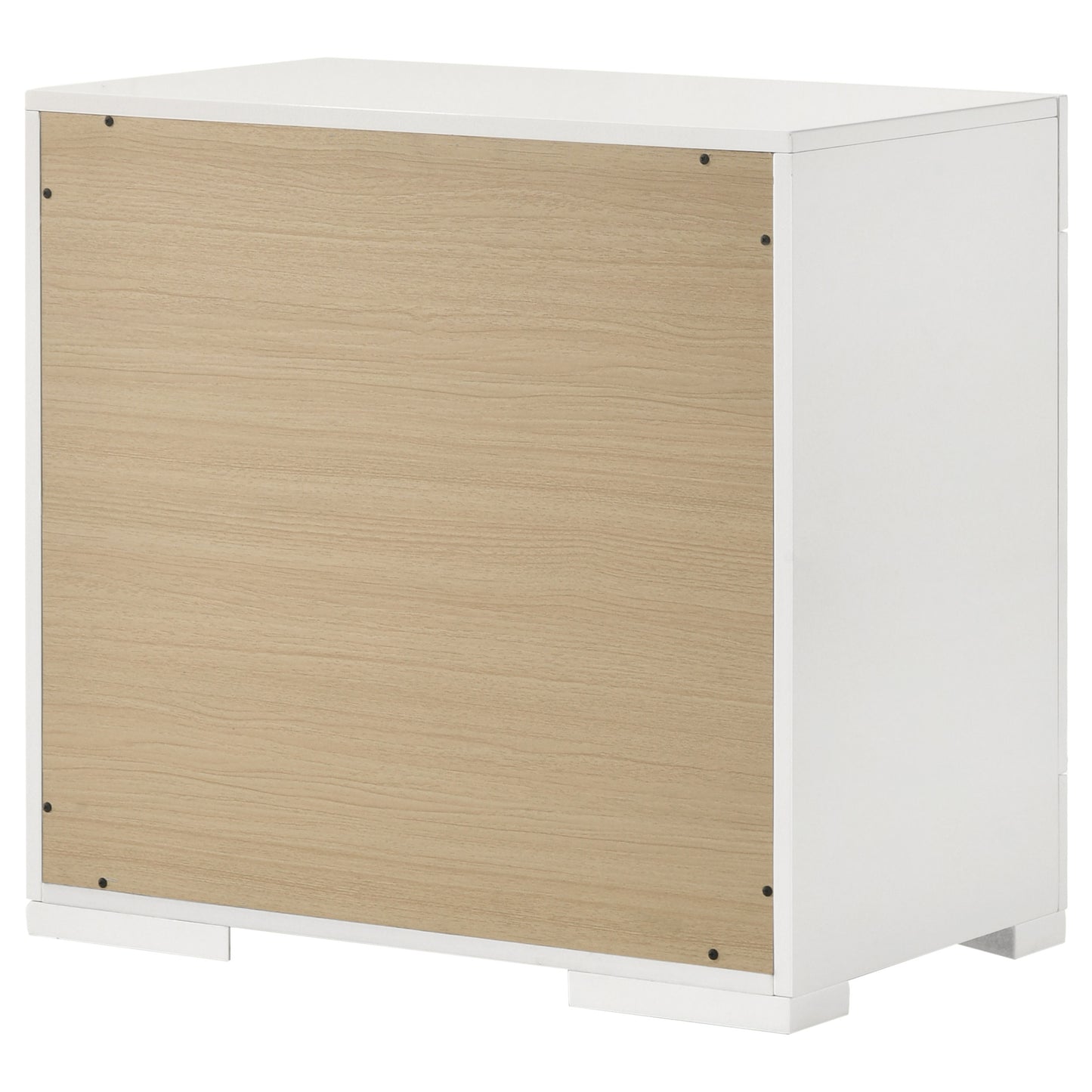 Ives 2-drawer Nightstand Bedside Table White High Gloss