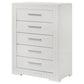 Ives 5-drawer Bedroom Chest of Drawers White High Gloss