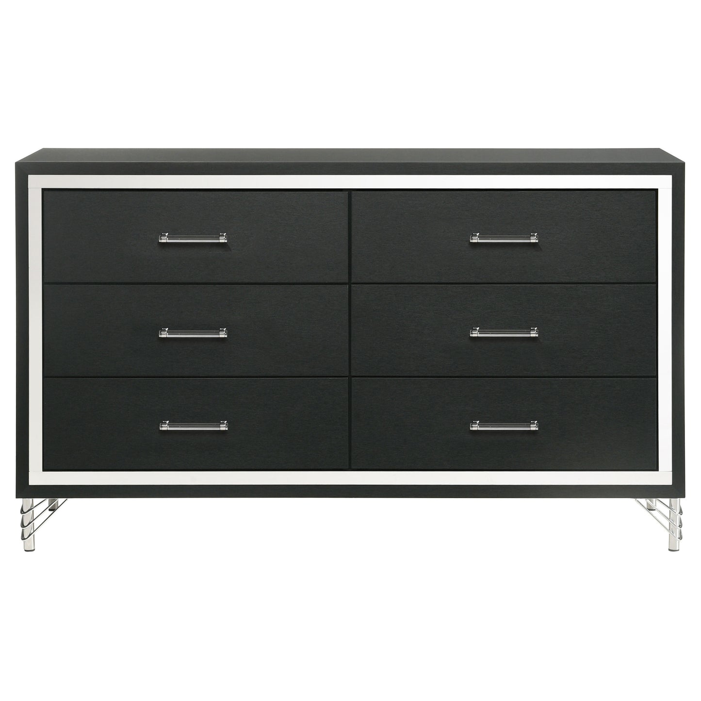 Lucia 6-drawer Dresser Cabinet Black