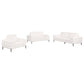 Jessel 3-piece Chenille Upholstered Sofa Set Ivory