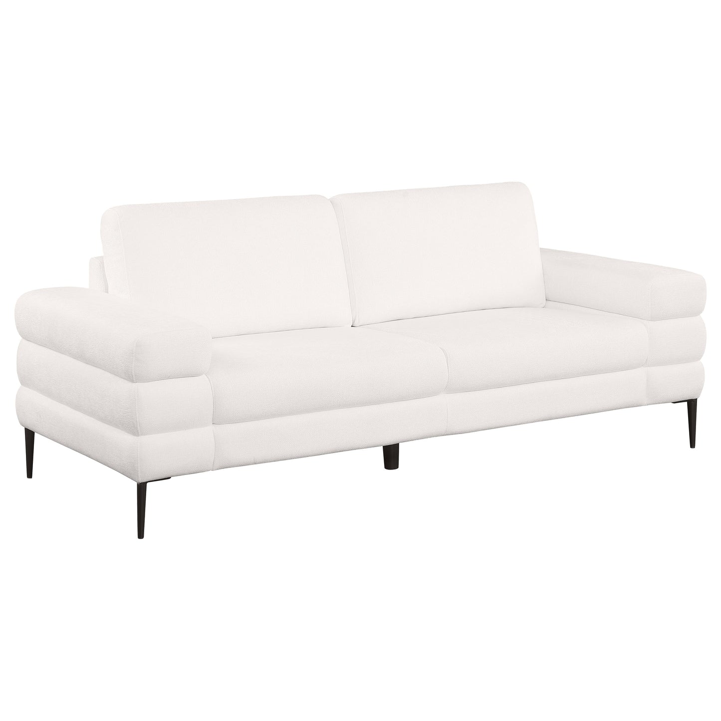 Jessel 3-piece Chenille Upholstered Sofa Set Ivory