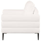 Jessel Chenille Upholstered Track Arm Chair Ivory