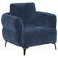 Lively 3-piece Chenille Upholstered Sofa Set Blue