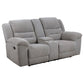 Gilson Chenille Upholstered Reclining Loveseat Grey