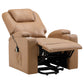 Armstrong Upholstered Power Lift Massage Recliner Camel
