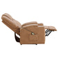 Armstrong Upholstered Power Lift Massage Recliner Camel