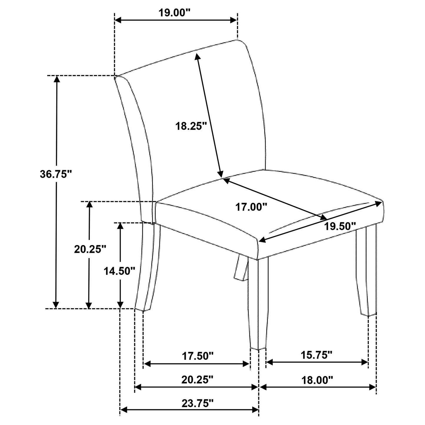 Cantley Upholstered Dining Side Chair Grey (Set of 2)